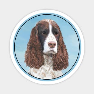 English Springer Spaniel Painting Original Dog Art Magnet